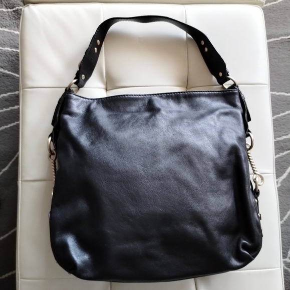 Michael Kors Black Leather Studded Hobo/Shoulder Bag with Dust Bag - Picture 9 of 16